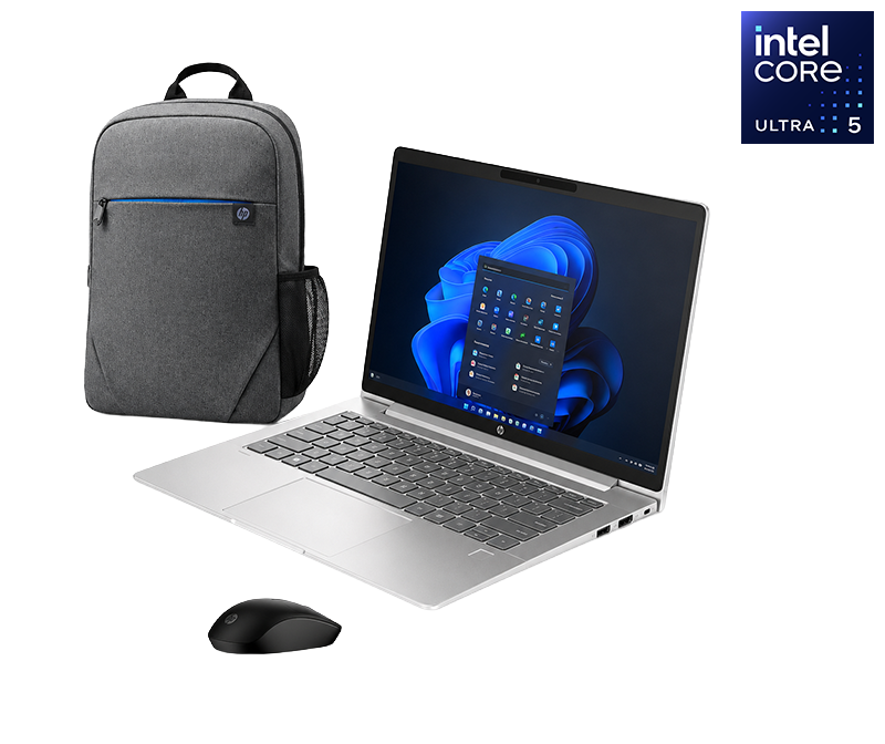 HP ProBook 4 G1i 14" Notebook AI PC (C51MCET) with Backpack and Wireless Mouse
