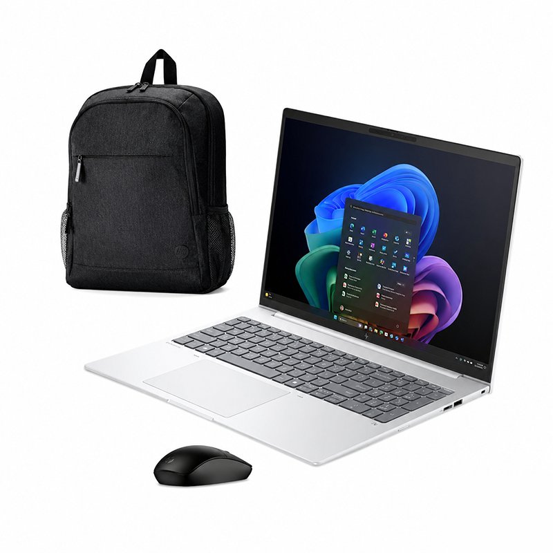 HP EliteBook 8 G1i 16" Laptop (D7KC6ET) Copilot+ PC with Backpack and Wireless Mouse