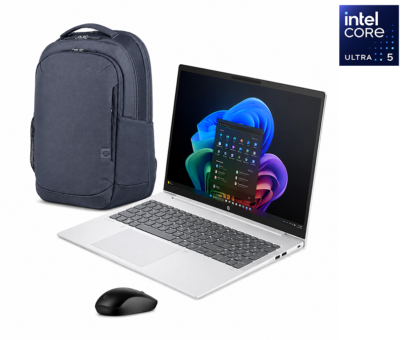 HP EliteBook 8 G1i 16" Laptop (D7KC6ET) Copilot+ PC with Backpack and Wireless Mouse