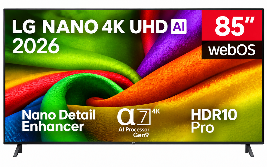 LG 85'' NANO 4K AI NU85 Smart TV 2026 85NU85CB6LA