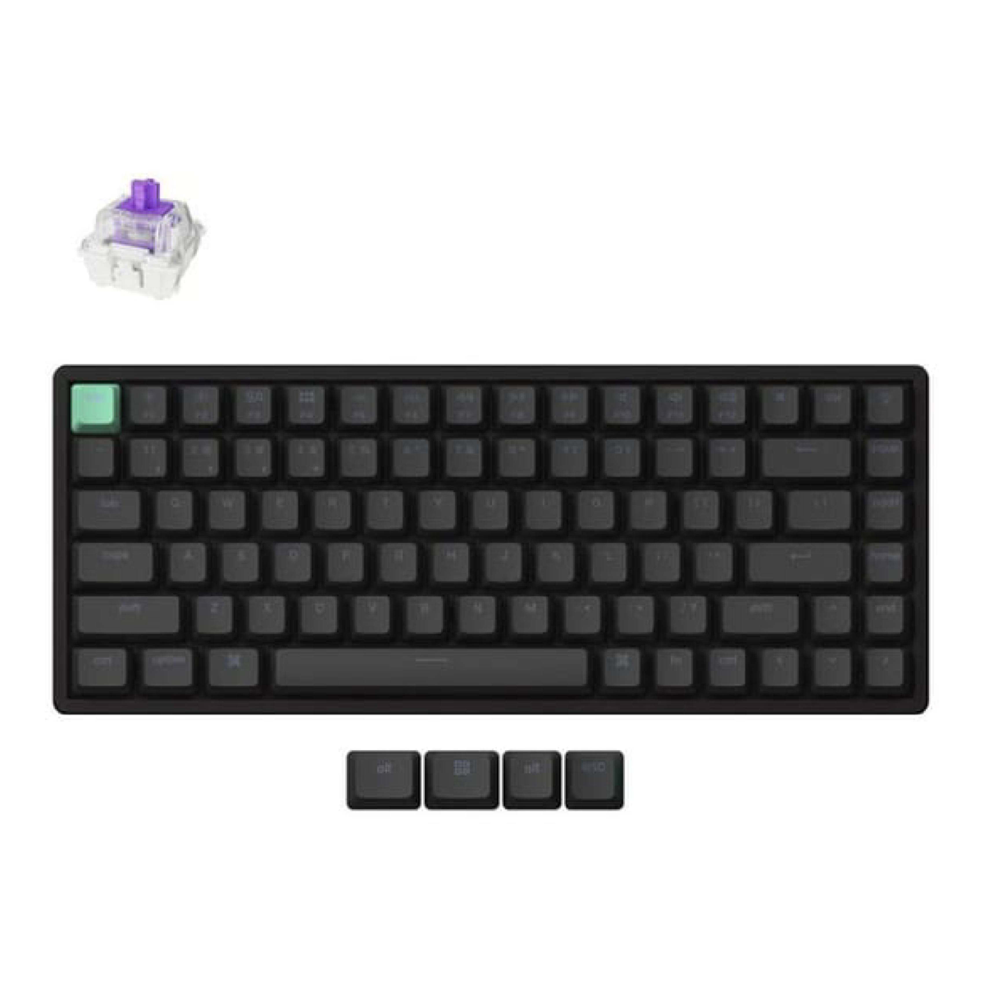 KEYCHRON K2 -J1 Gaming Μηχανικό Ενσύρματο/Ασύρματο Bluetooth Πληκτρολόγιο με Μαγνητικούς Διακόπτες και RGB Φωτισμό, Μαύρο