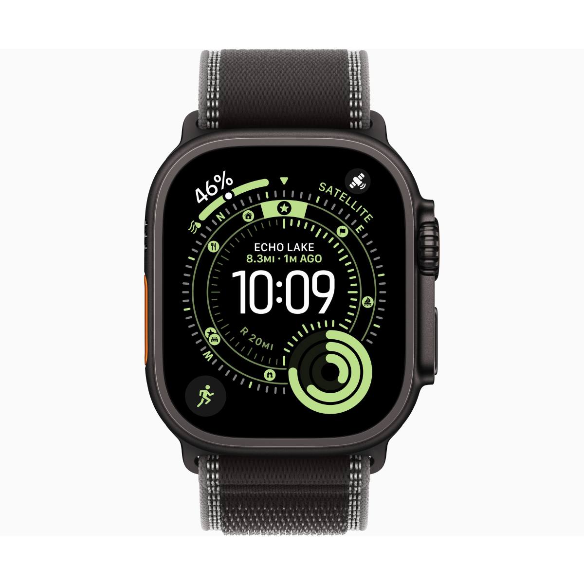 APPLE Smartwatch Ultra 3 GPS + Cellular 49mm, Μαύρο Τιτάνιο με Μαύρο Charcoal Λουράκι M/L