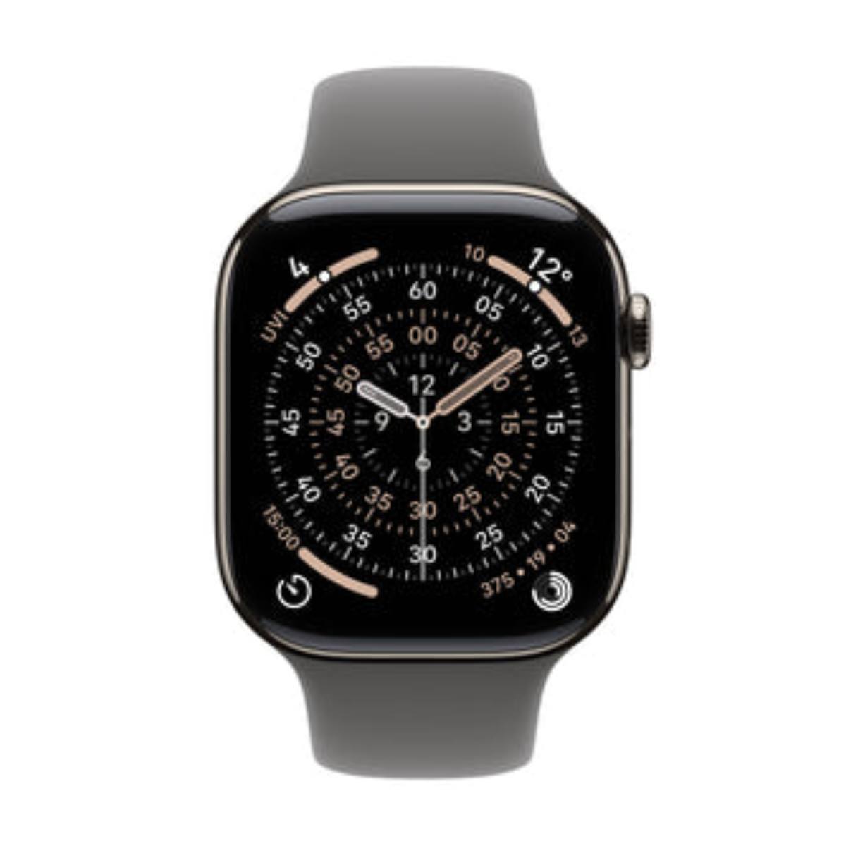 APPLE Smartwatch Series 11 GPS + Cellular 42 mm, Φυσικό Τιτανίου με Γκρι Αθλητικό Λουράκι S/M