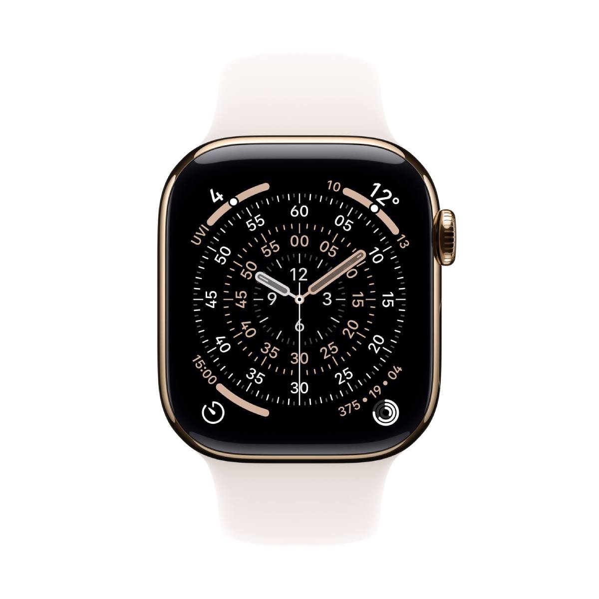 APPLE Smartwatch Series 11 GPS + Cellular 42 mm, Χρυσό Τιτανίου με Light Blush Αθλητικό Λουράκι S/M