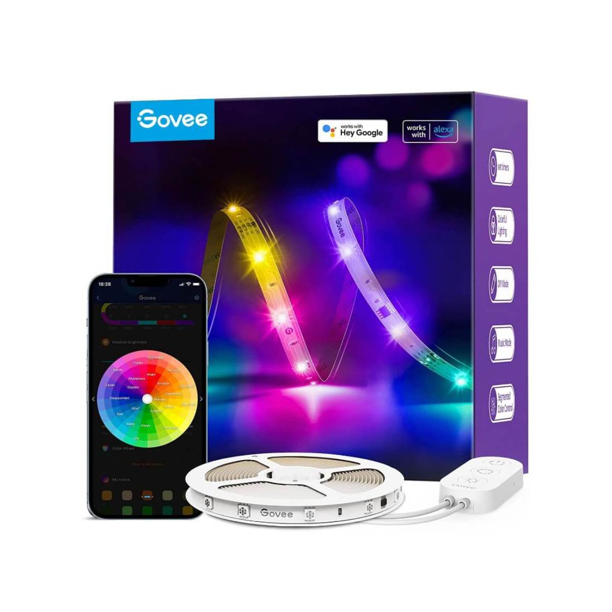 GOVEE H618A Smart LED Ταινία 5m, Πολύχρωμο