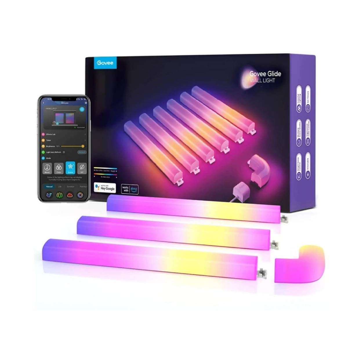 GOVEE B6062201 Gaming Μπάρες Φωτισμού για Τοίχο, (6tubes+1curve)