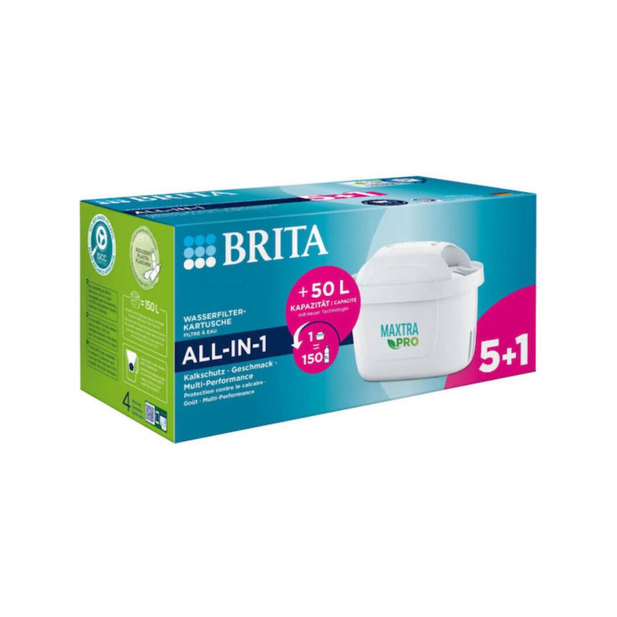BRITA Ανταλλακτικό Φίλτρο Νερού για Κανάτα Maxtra Pro All-in-1, 6 Τεμάχια