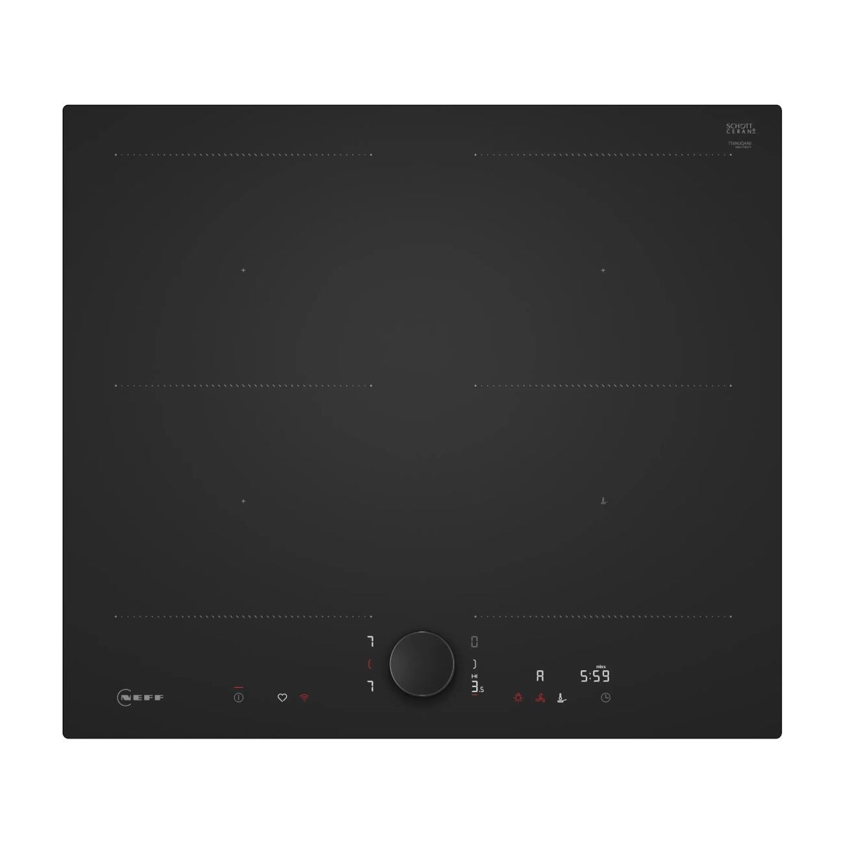 NEFF T56NUQ4A0 Επαγωγική Εστία 60cm, Μαύρο Ματ