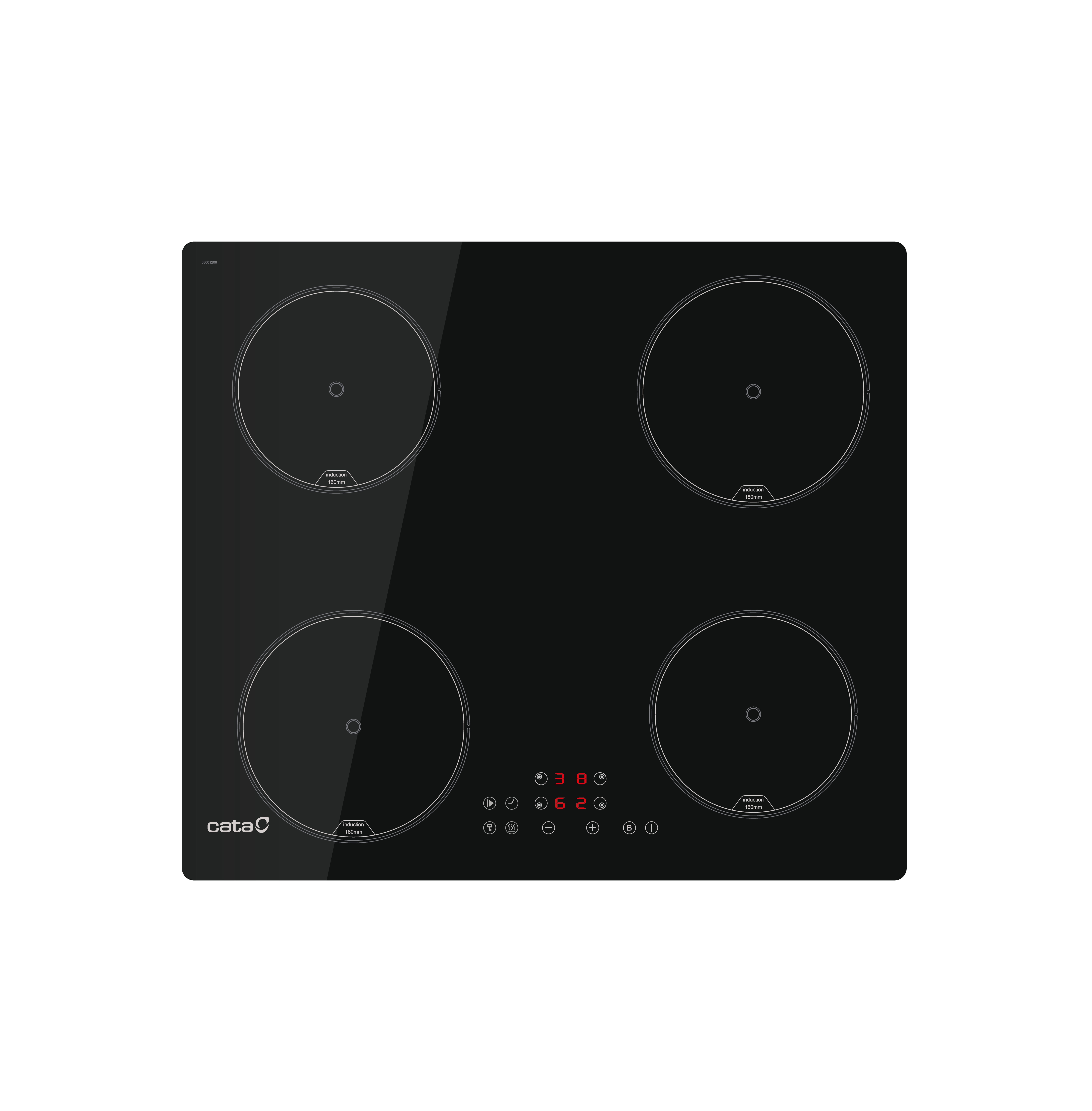 CATA IB 6304E2 BK Επαγωγική Εστία, 52cm