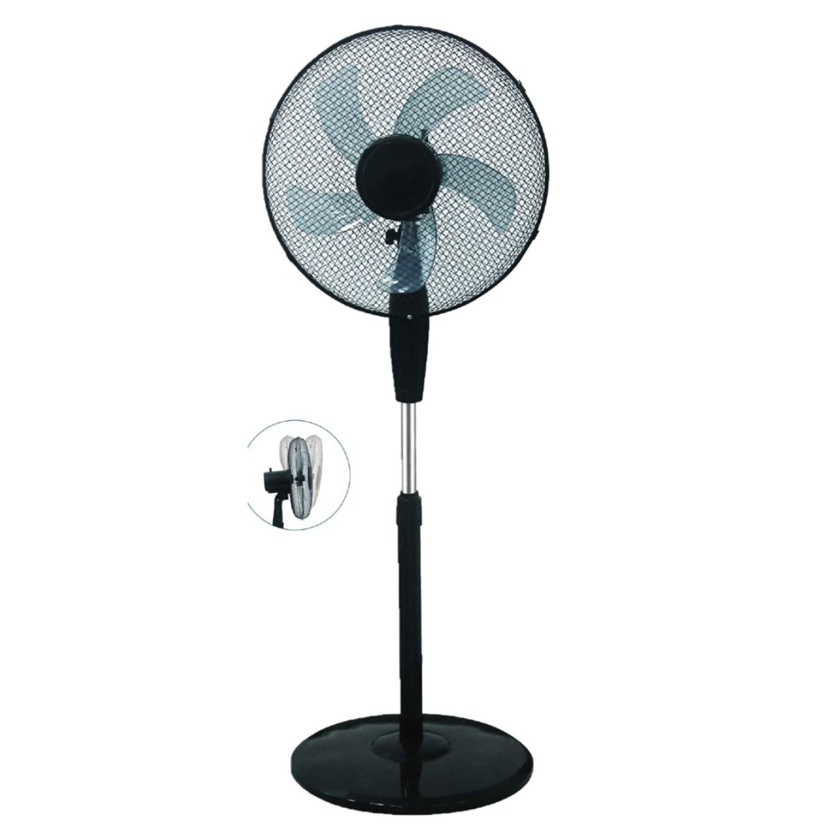 MATESTAR MAT-40BKR Ανεμιστήρας Δαπέδου 16″, Μαύρο Ματ