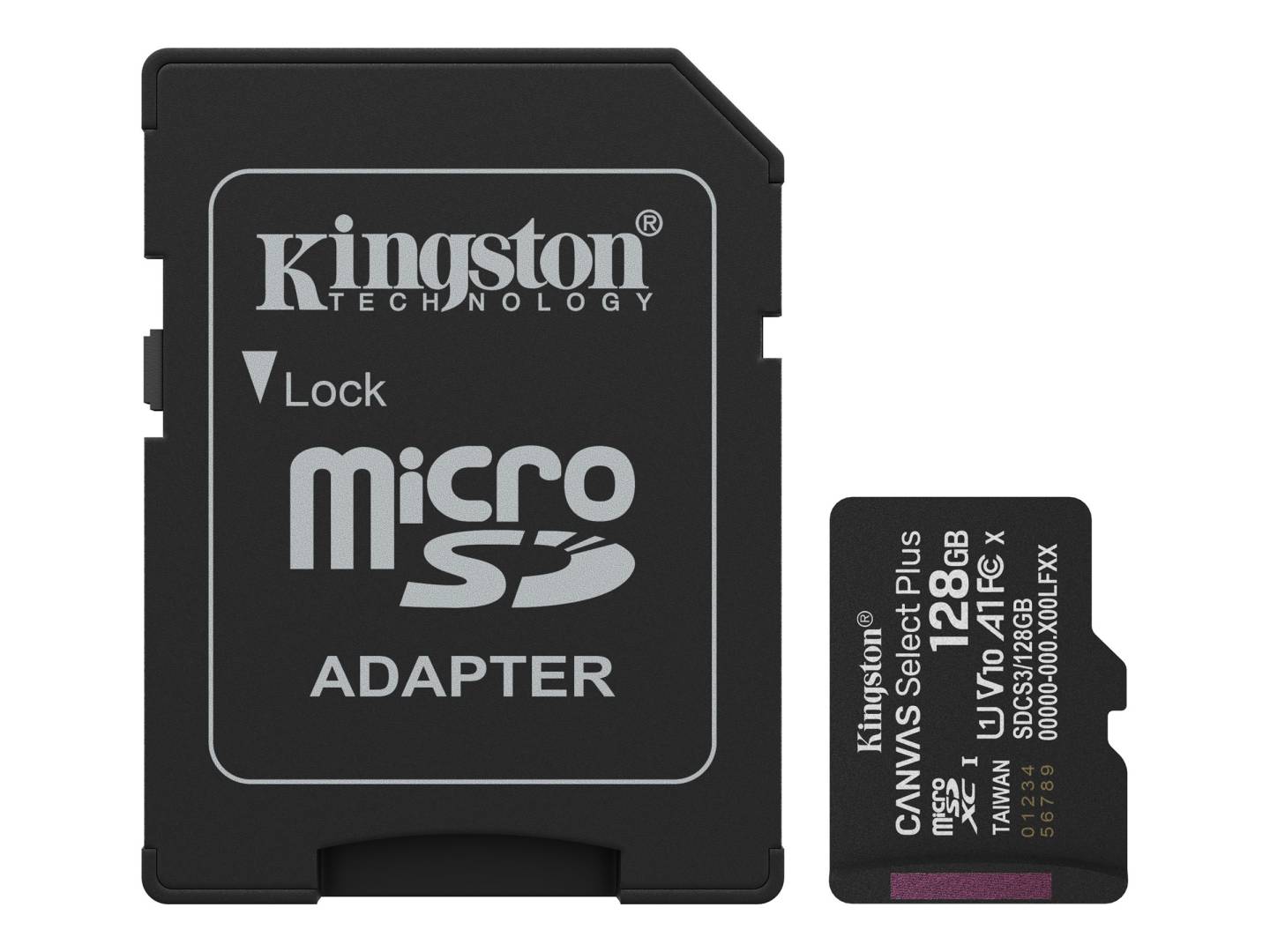 KINGSTON SDCS3/128GB Canvas Select Plus microSD Κάρτα Μνήμης με SD Adapter, 128GB