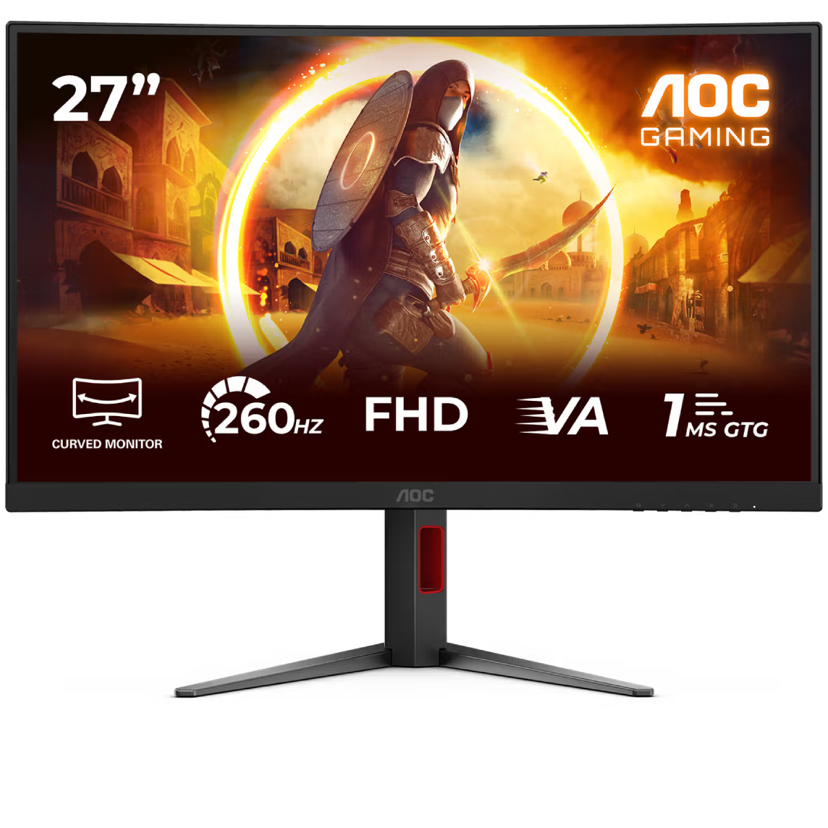 AOC C27G4Z2 Κυρτή Gaming Οθόνη Ηλεκτρονικού Υπολογιστή, 27″