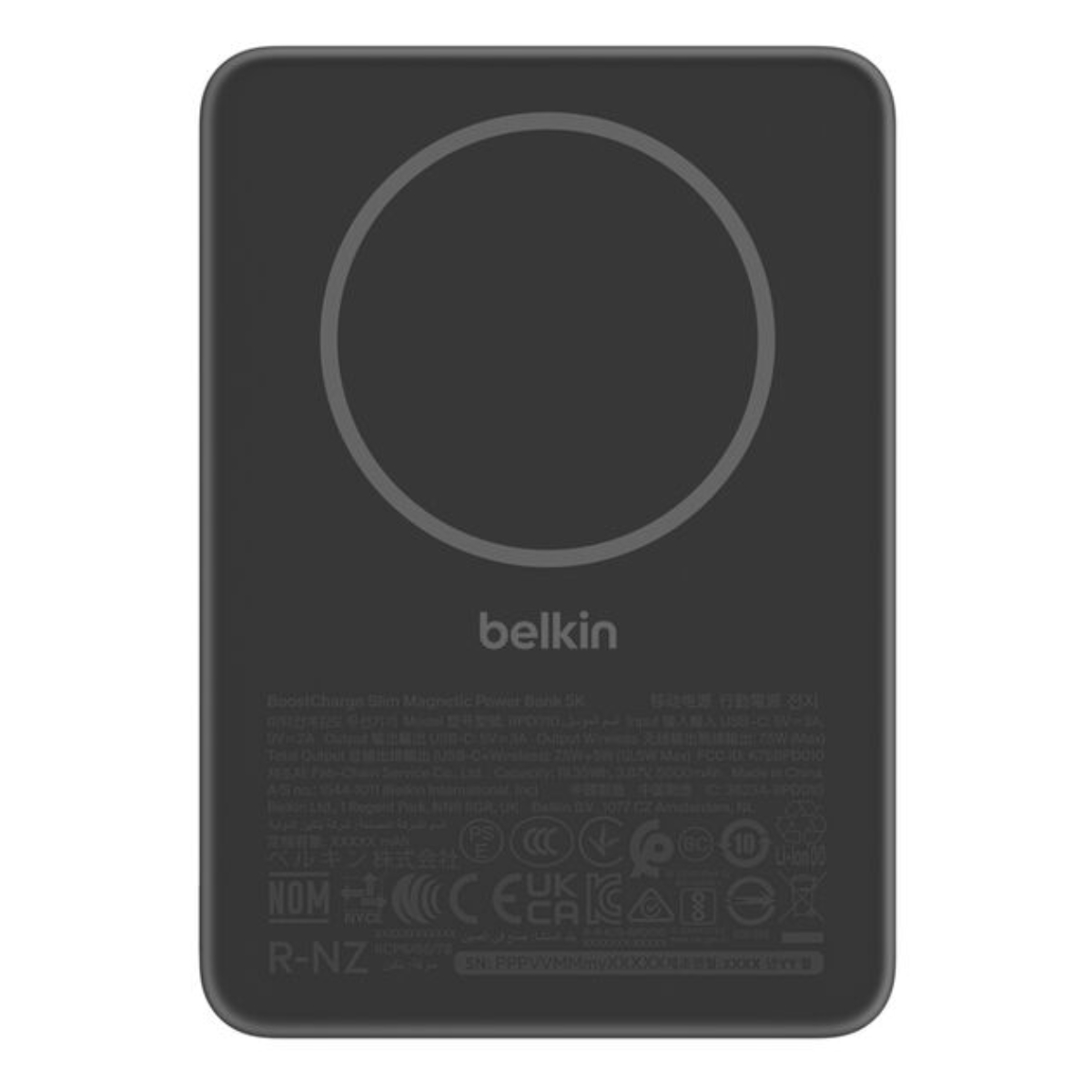 BELKIN BPD010 BoostCharge Slim Power Bank/Φορητή Μπαταρία Magsafe 5000 mAh, Μαύρο