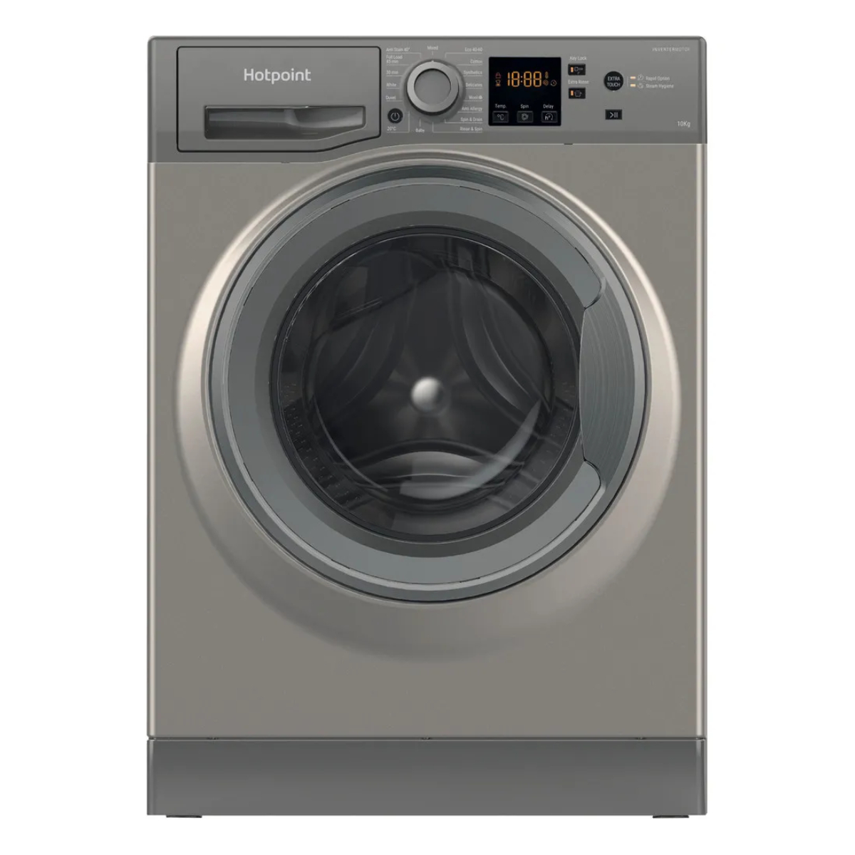 HOTPOINT NSWM 1045C W UK N Πλυντήριο Ρούχων 10kg, Graphite Γκρίζο