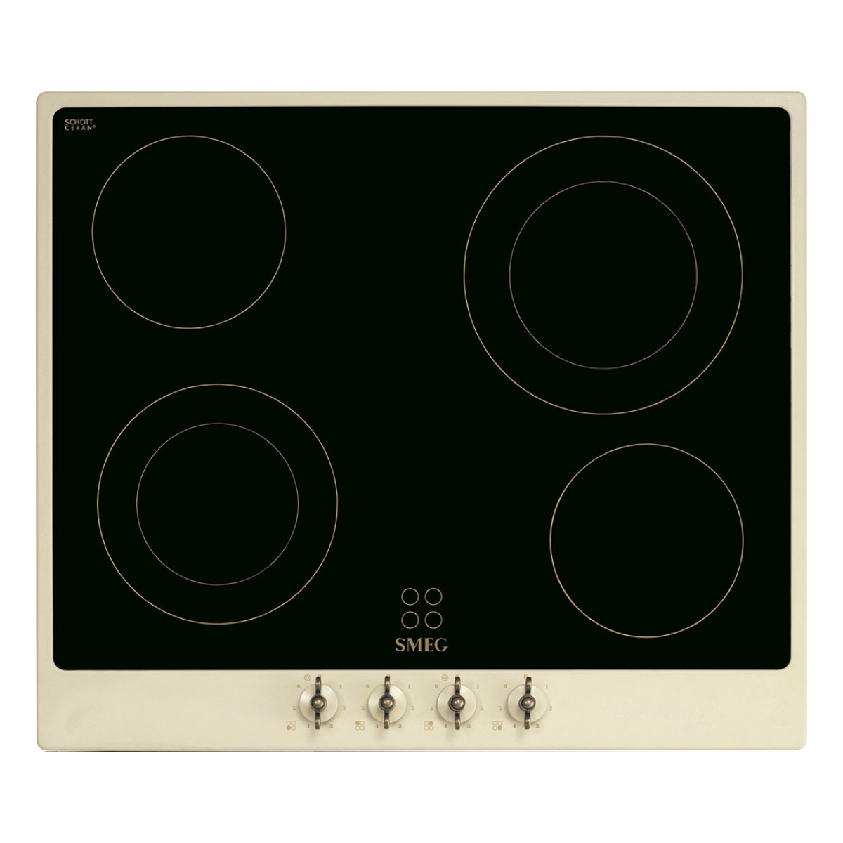 SMEG P864PO Κεραμική Εστία, 60 cm, Κρεμ