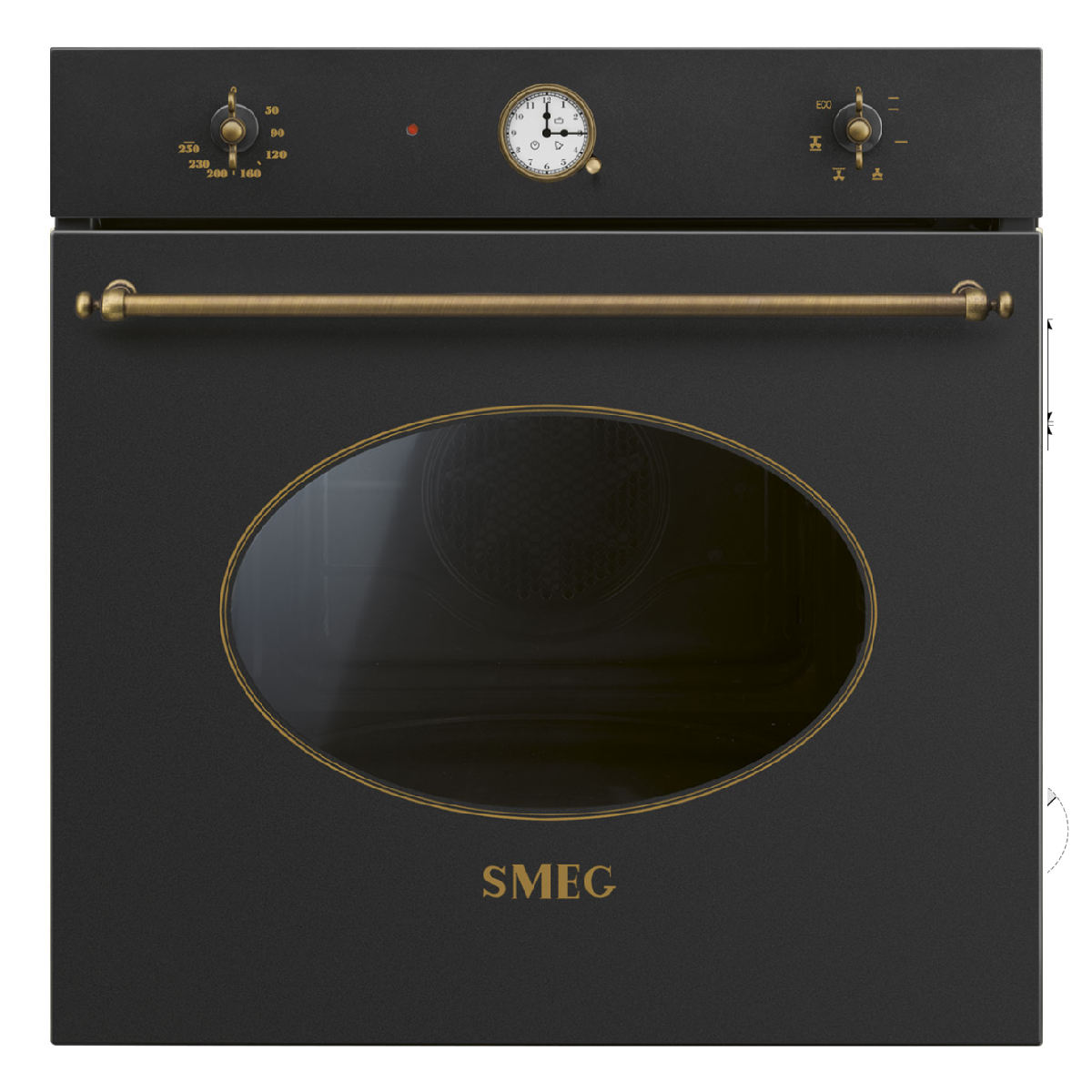 SMEG SF68CIAO Εντοιχιζόμενος Φούρνος, 60 cm, Ανθρακί