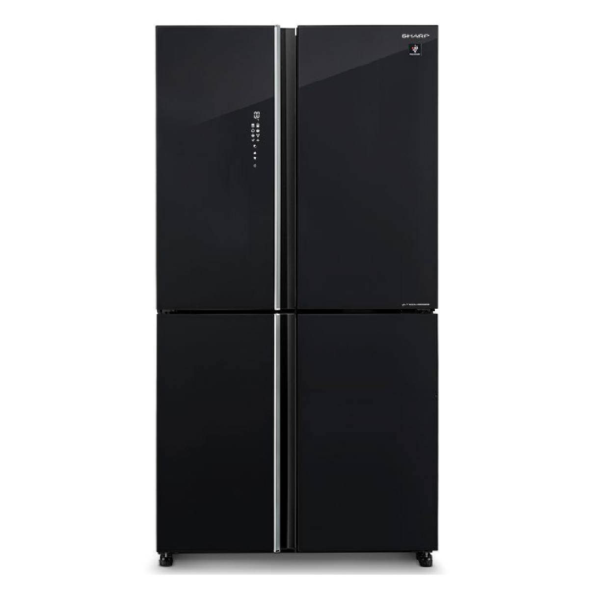 SHARP SJ-GP820C-BK Ψυγείο Τετράπορτο, Μαύρο Γυαλί
