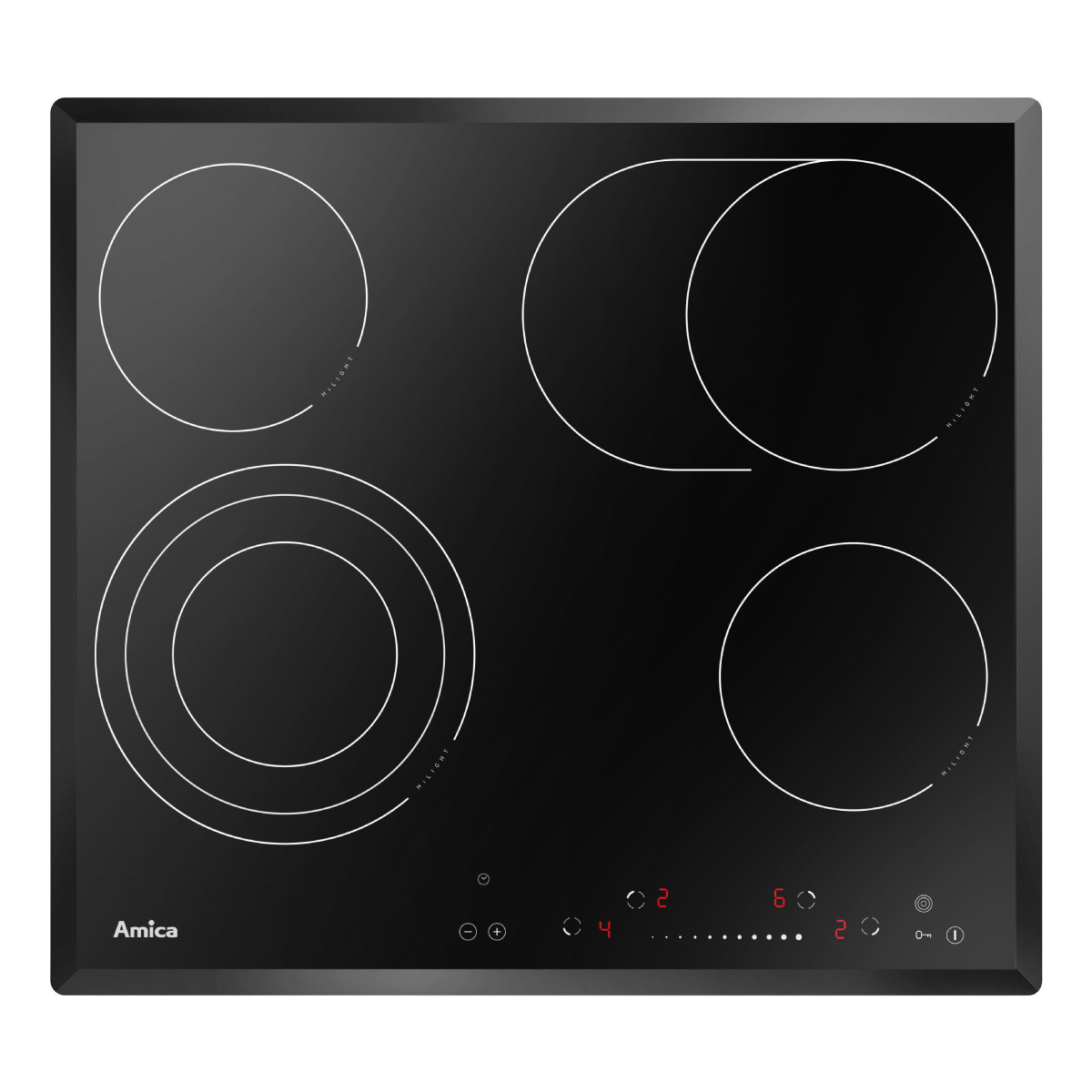 AMICA PC6411FTS Κεραμική Εστία, 60cm