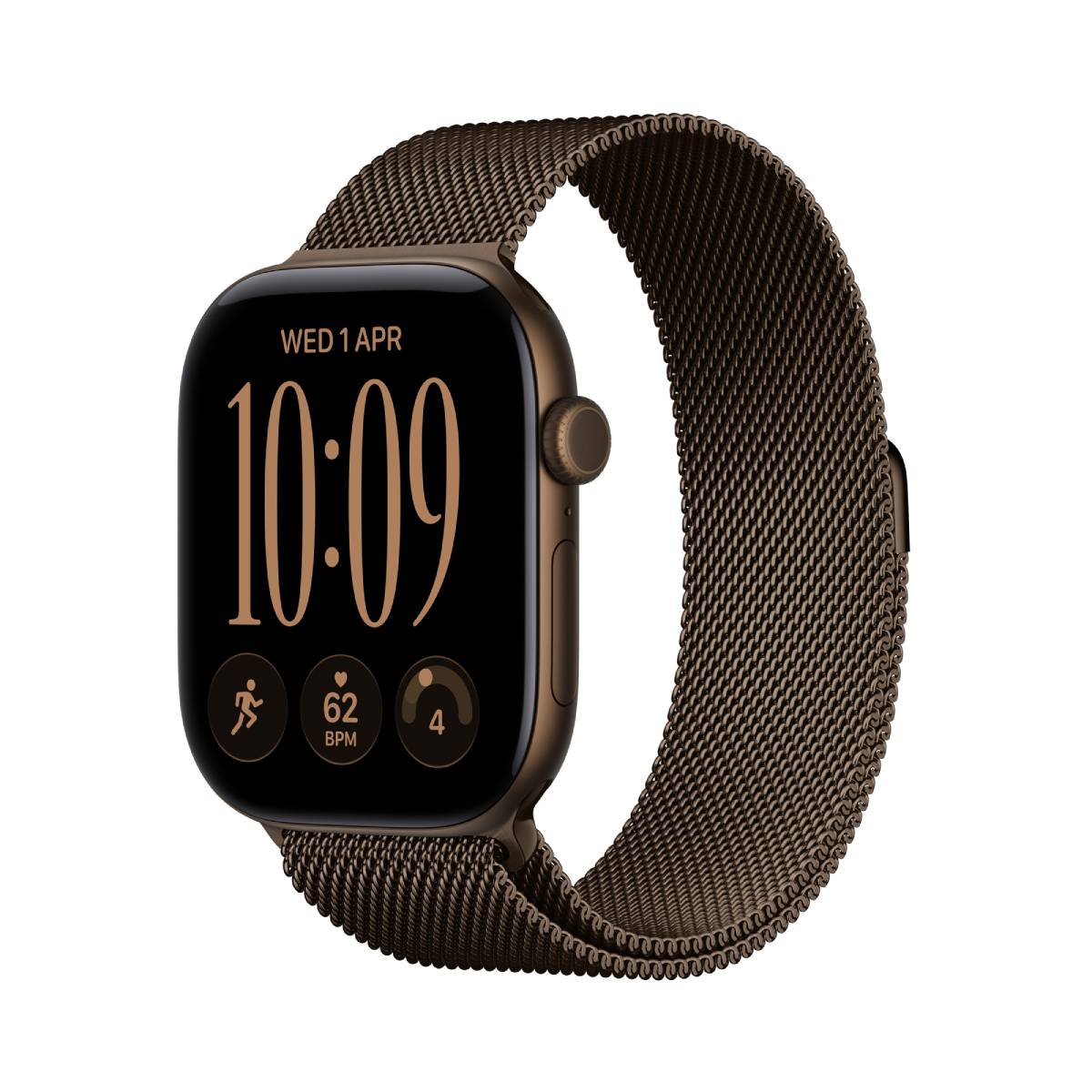 APPLE Smartwatch Series 12 GPS 42 mm, Dark Bronze Αλουμίνιο με Dark Bronze Μιλανέζικο Λουράκι