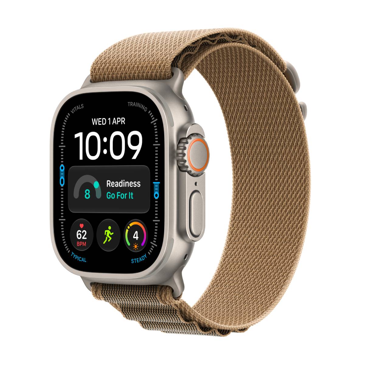 APPLE Watch Ultra 4 Smartwatch 49mm, Φυσικό Τιτάνιο με Desert Alpine Loop, Medium