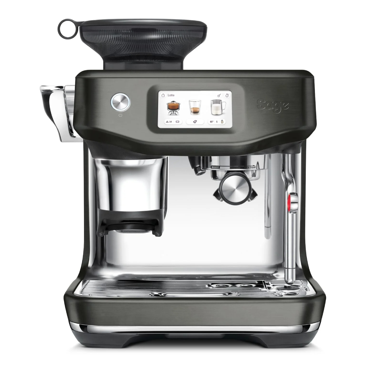 SAGE Barista Touch™ Impress Αυτόματη Μηχανή Espresso, Μαύρο Ανοξείδωτο Ατσάλι