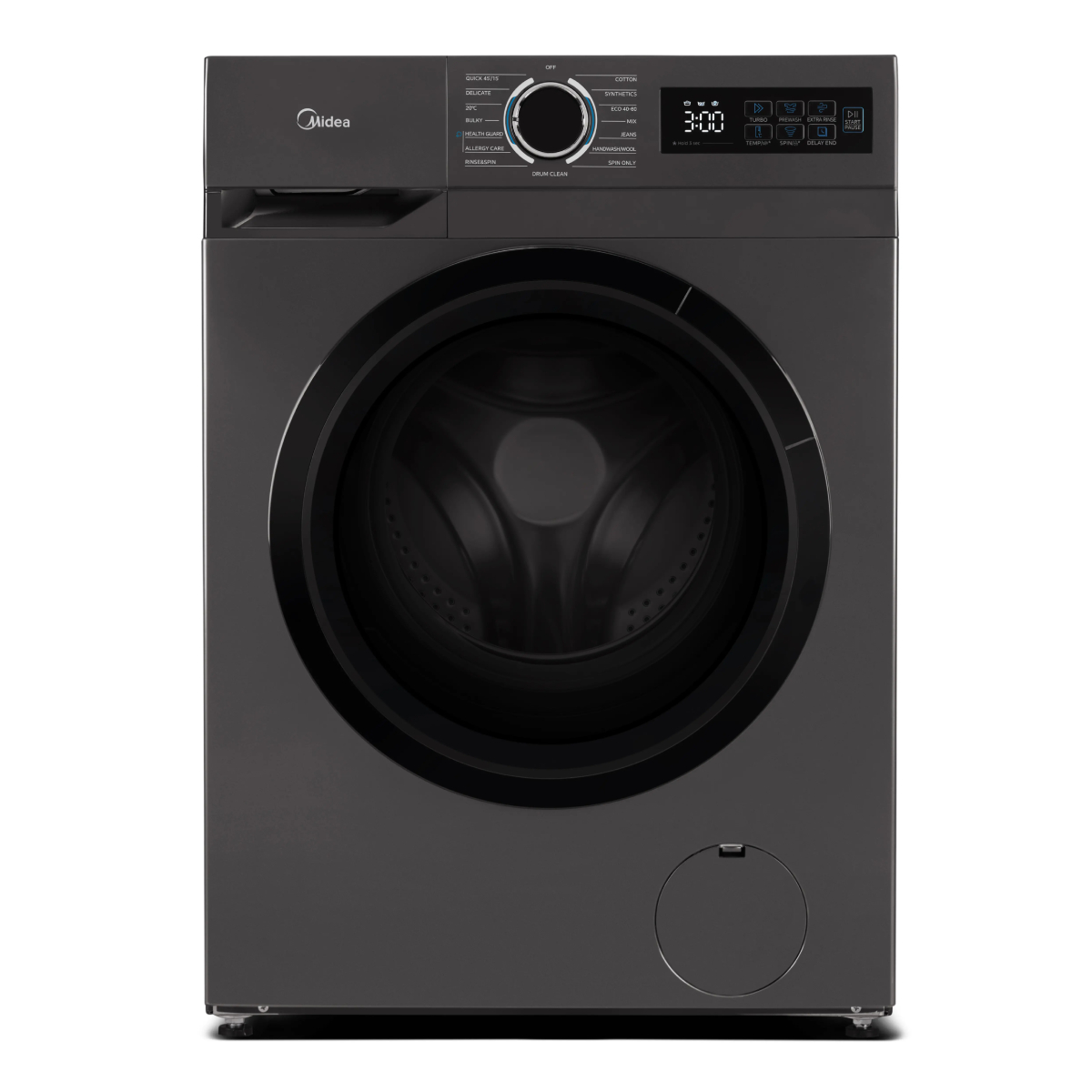 MIDEA MF110W100BA10/T-CY Πλυντήριο Ρούχων με Ατμό 10kg, Γραφίτης