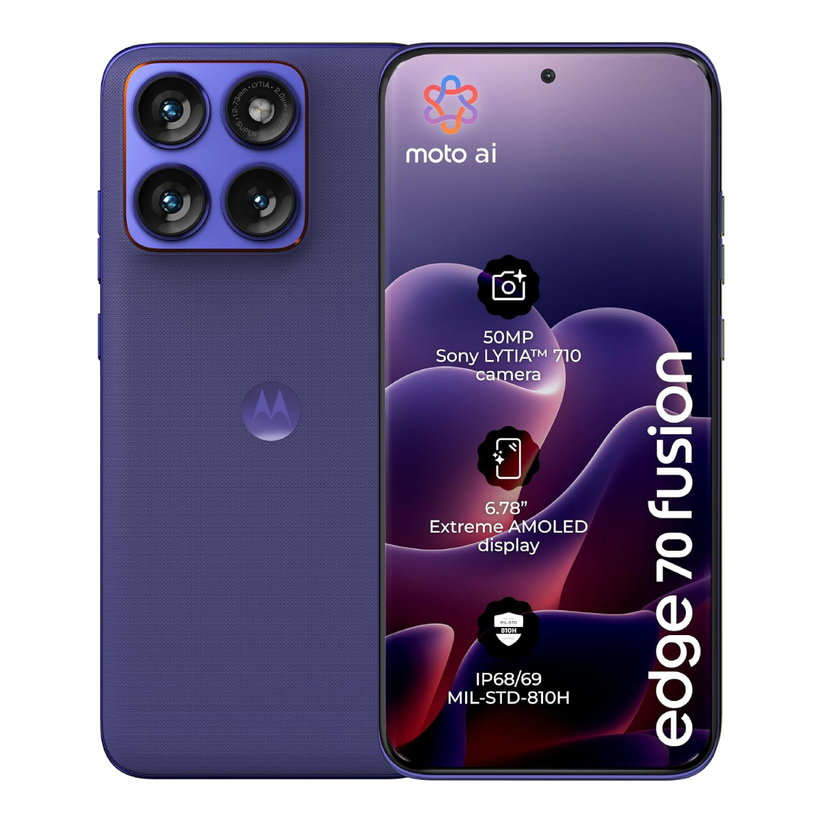MOTOROLA edge 70 fusion Smartphone, 256GB, Μπλε