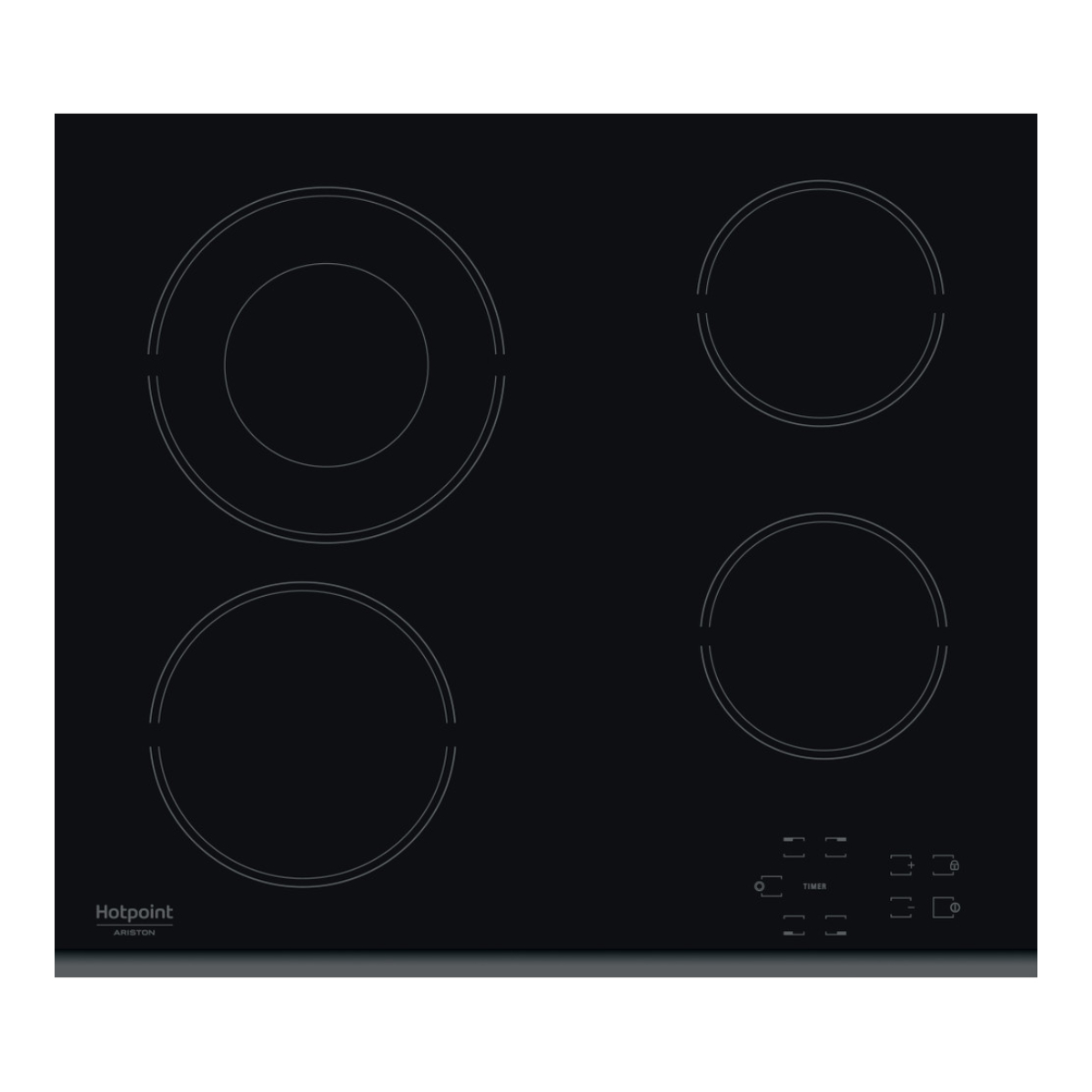 HOTPOINT HR 632 B Κεραμική Εστία 60 cm, Μαύρο