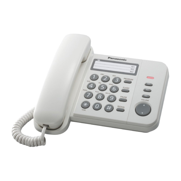 PANASONIC KX-TS520EX2W One Touch Σταθερό Τηλέφωνο, Άσπρο