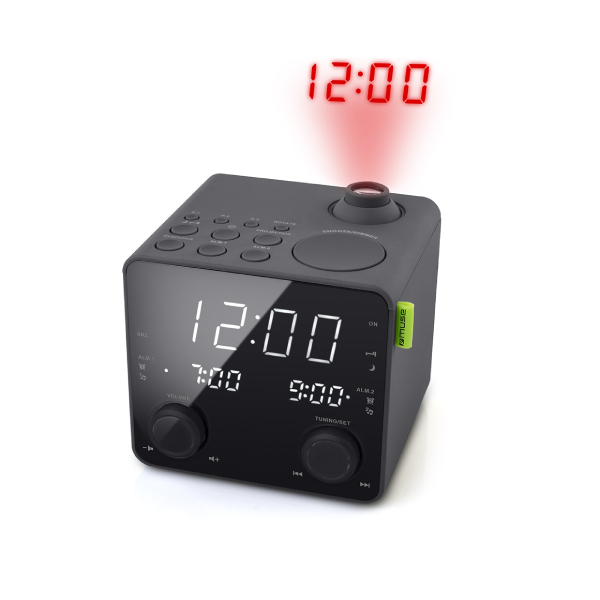 MUSE M-189 P Ραδιοξυπνητήρι με Προβολή Ώρας, Μαύρο