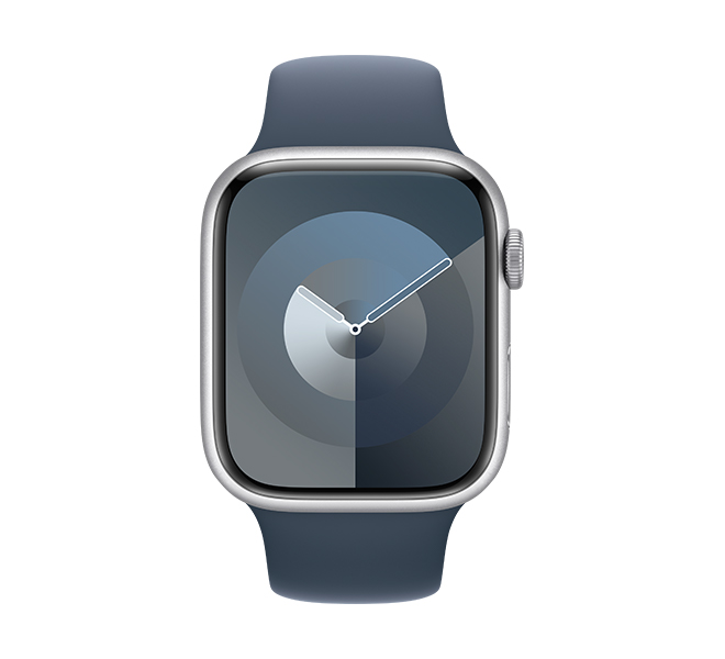 APPLE Smartwatch Series 9 GPS + Cellular 41 mm, Silver Aluminium με Storm Sport Band Λουράκι