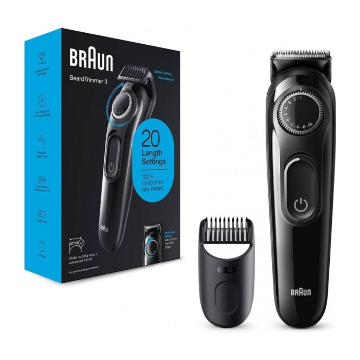 BRAUN BT3300/UK Κουρευτική Μηχανή για Μαλλιά και Γένια