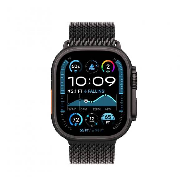 APPLE Smartwatch Ultra 2 GPS + Cellular 49mm Μαύρο Titanium με Milanese Loop – Small
