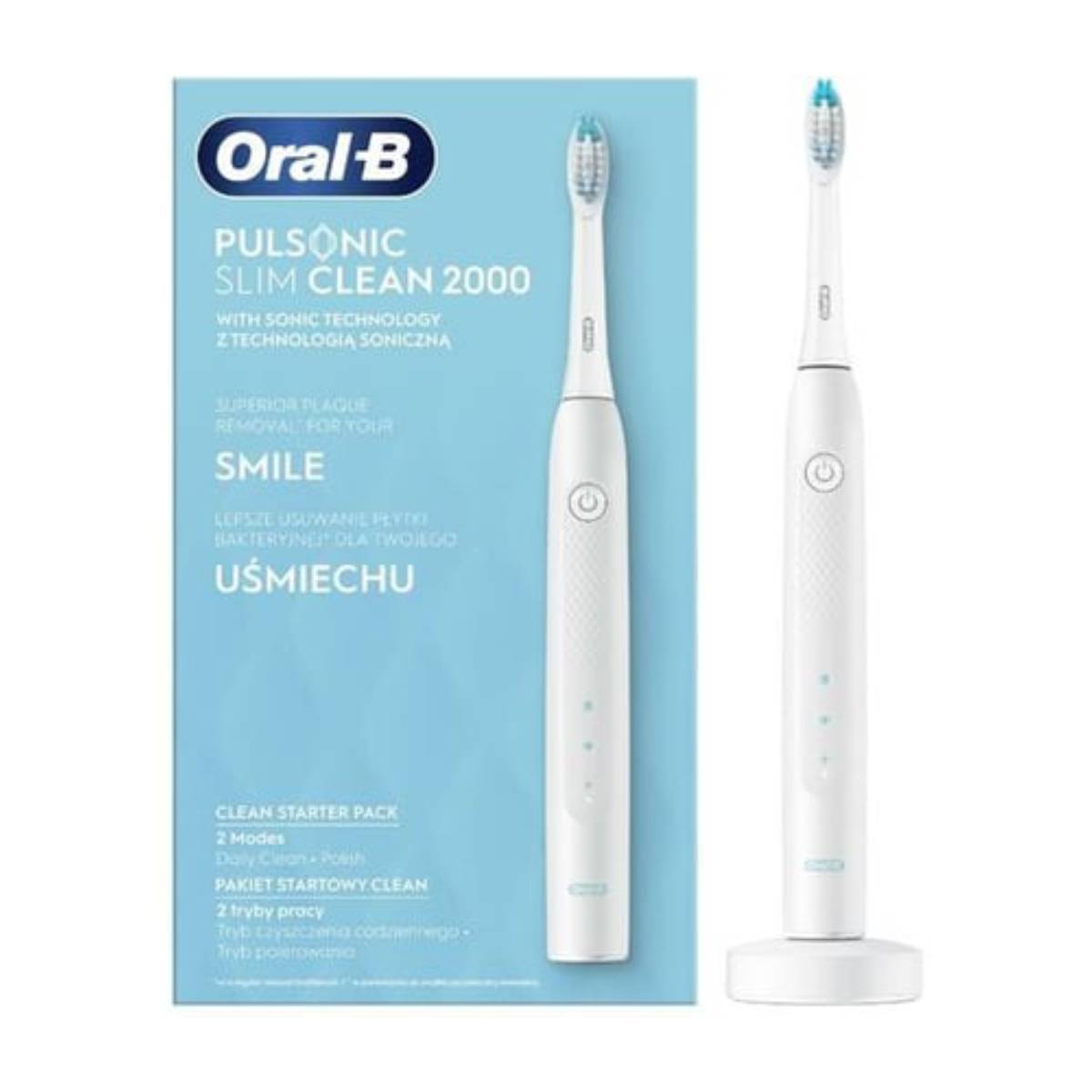 BRAUN Oral B Pulsonic Slim Clean 2000 Ηλεκτρική Οδοντόβουρτσα, Άσπρο