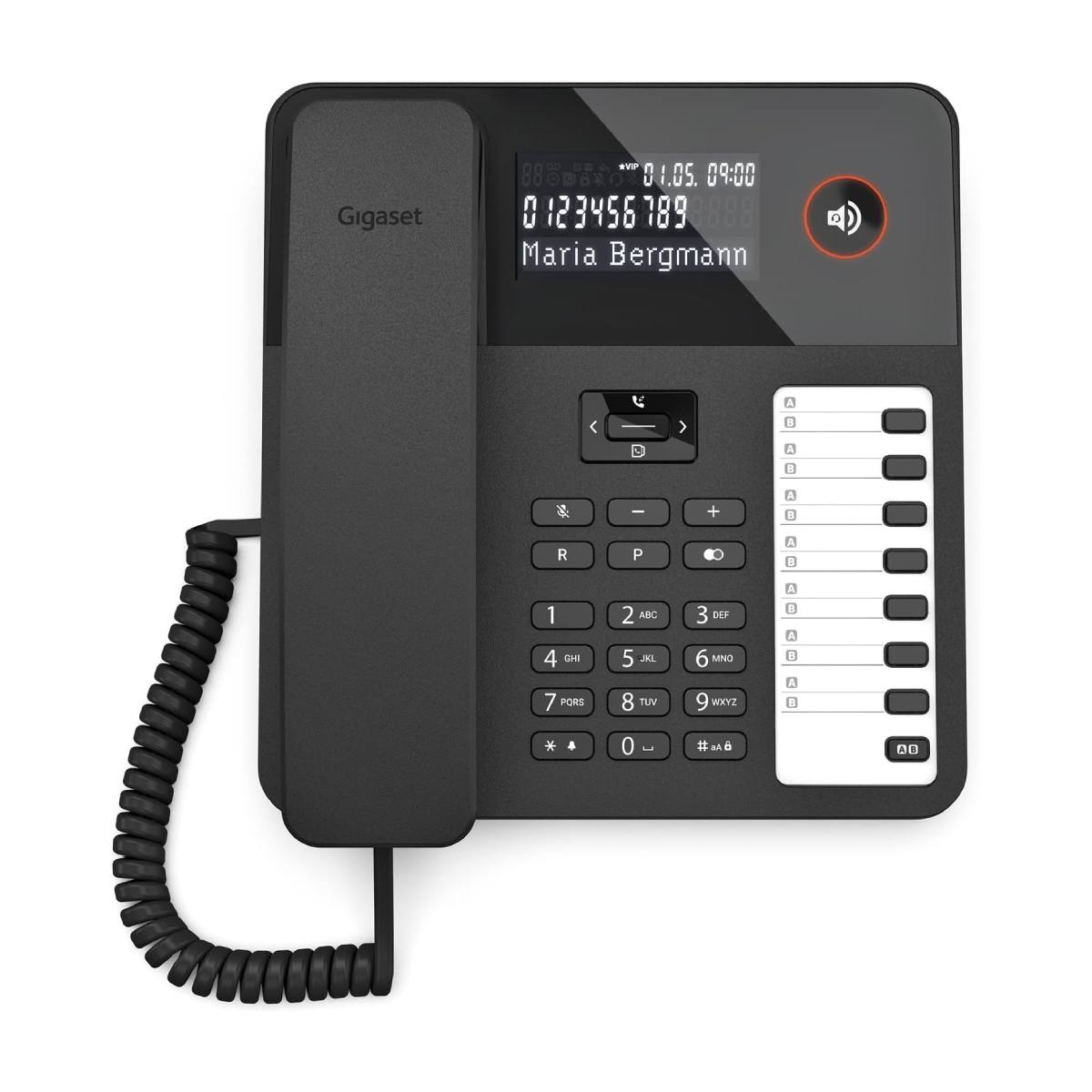 GIGASET Desk 600 Ενσύρματο Σταθερό Τηλέφωνο, Μαύρο
