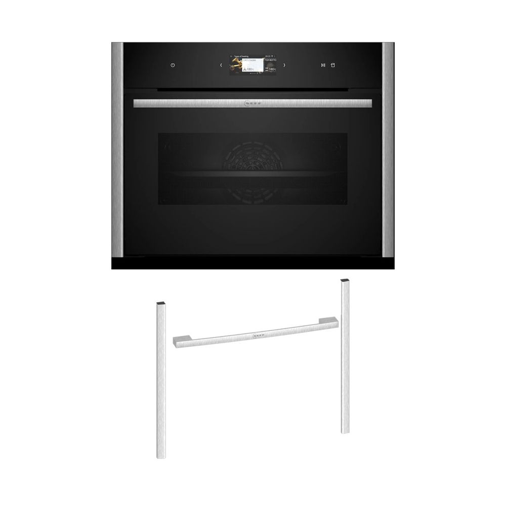 Neff NFS45E2M0 Εντοιχιζόμενος φούρνος C29FS3AY0 & 45 cm Metallic Silver Flex Design Kit