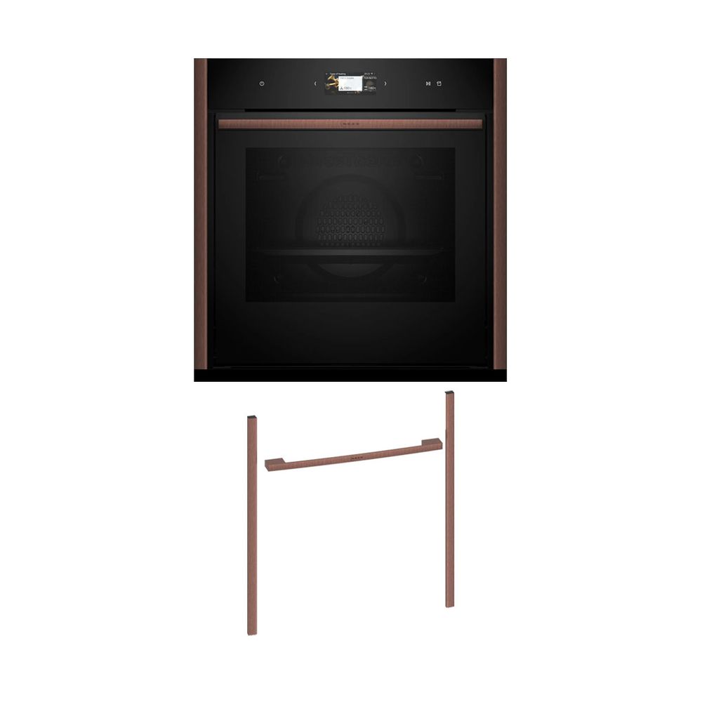 Neff NVS60E6B0 Εντοιχιζόμενος φούρνος B69VS3AY0 & Brushed Bronze Flex Design Kit