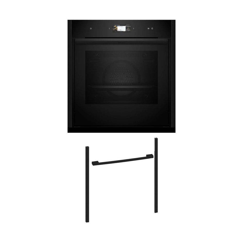 Neff NVS60E6D0 Εντοιχιζόμενος φούρνος B69VS3AY0 & Deep Black Flex Design Kit