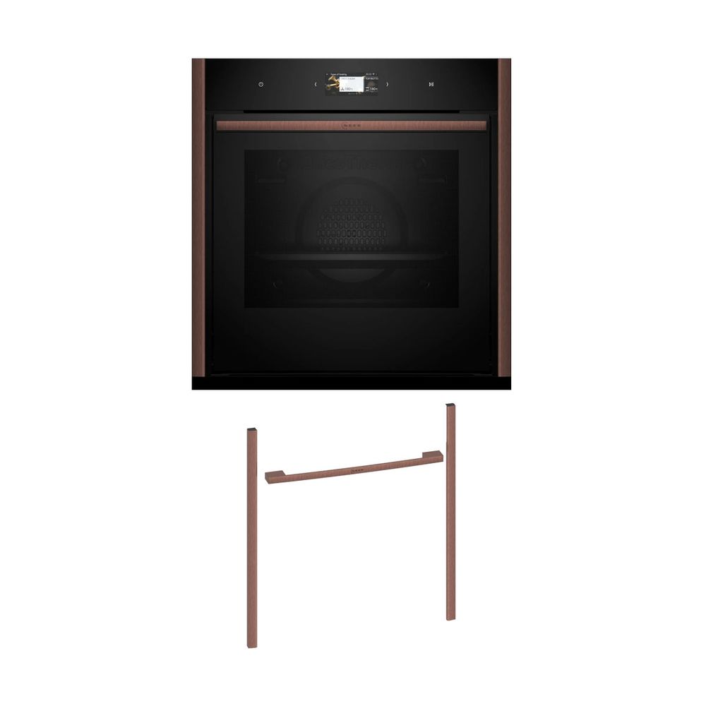 Neff NOV60P6B0 Εντοιχιζόμενος φούρνος B69CS7MY0 & Brushed Bronze Flex Design Kit
