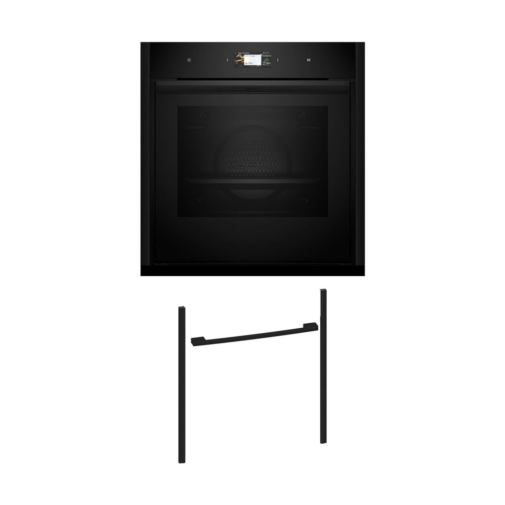 Neff NOV60P6D0 Εντοιχιζόμενος φούρνος B69CS7MY0 & Deep Black Flex Design Kit