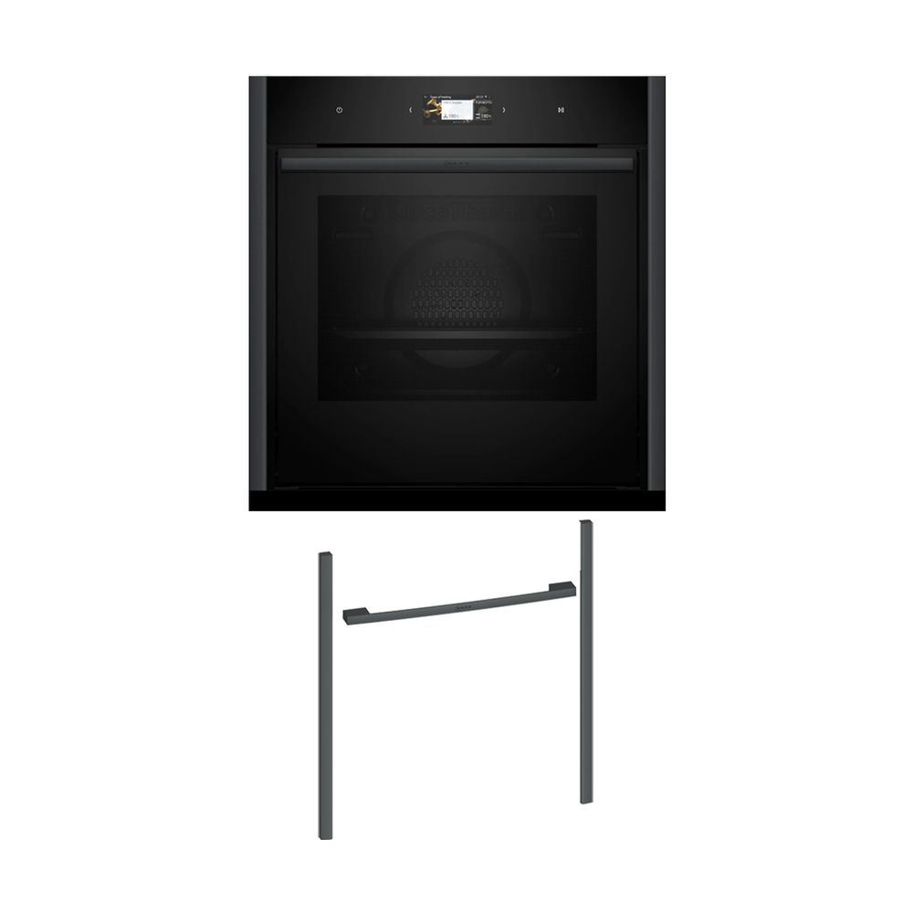 Neff NOV60P6A1 Εντοιχιζόμενος φούρνος B69CS7KY0 & Anthracite Grey Flex Design Kit