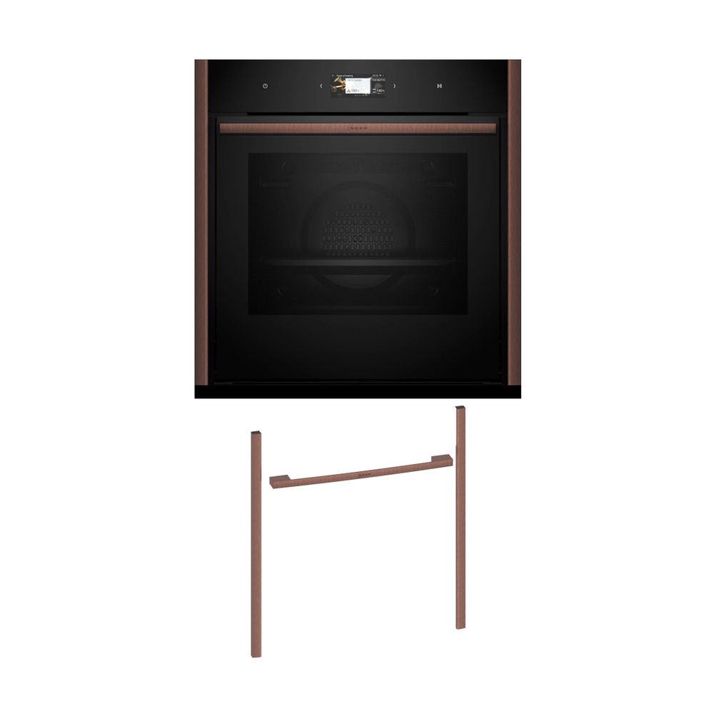 Neff NOV60P6B1 Εντοιχιζόμενος φούρνος B69CS7KY0 & Brushed Bronze Flex Design Kit