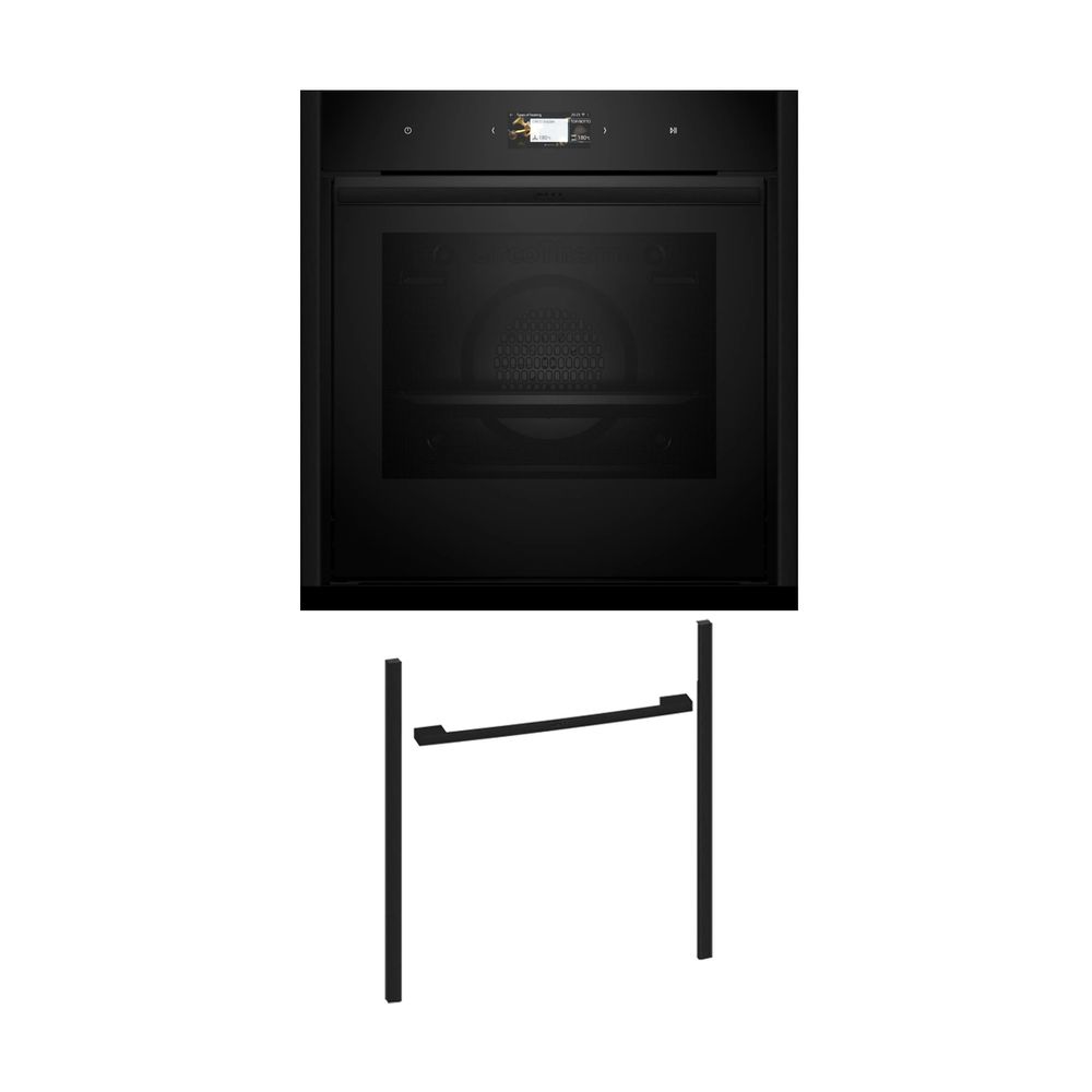Neff NOV60P6D1 Εντοιχιζόμενος φούρνος B69CS7KY0 & Deep Black Flex Design Kit