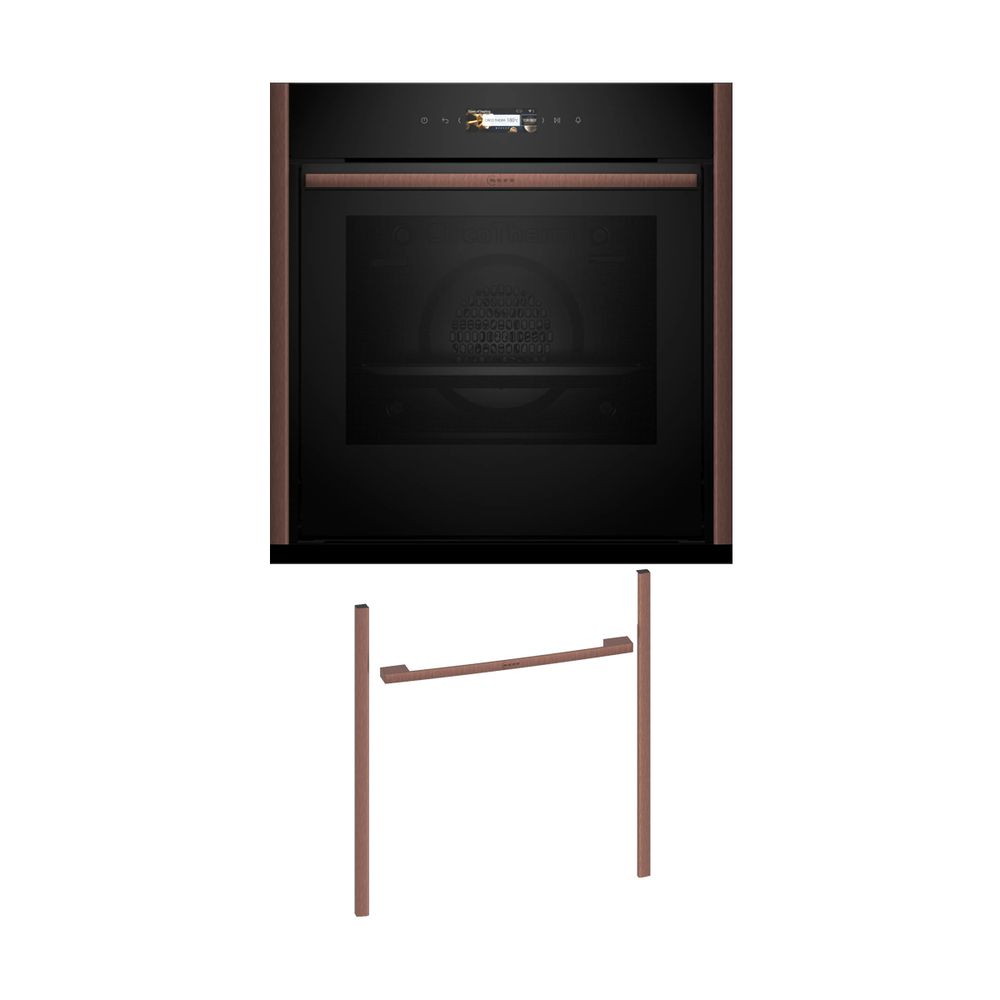 Neff NOV60P6B2 Εντοιχιζόμενος φούρνος B59CR7KY0 & Brushed Bronze Flex Design Kit