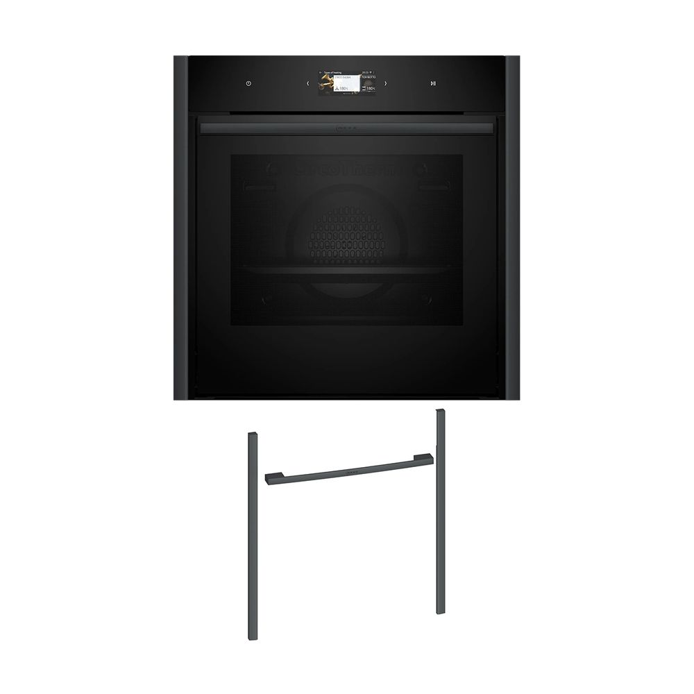 Neff NOV60E6A1 Εντοιχιζόμενος φούρνος B69CS3AY0 & Anthracite Grey Flex Design Kit