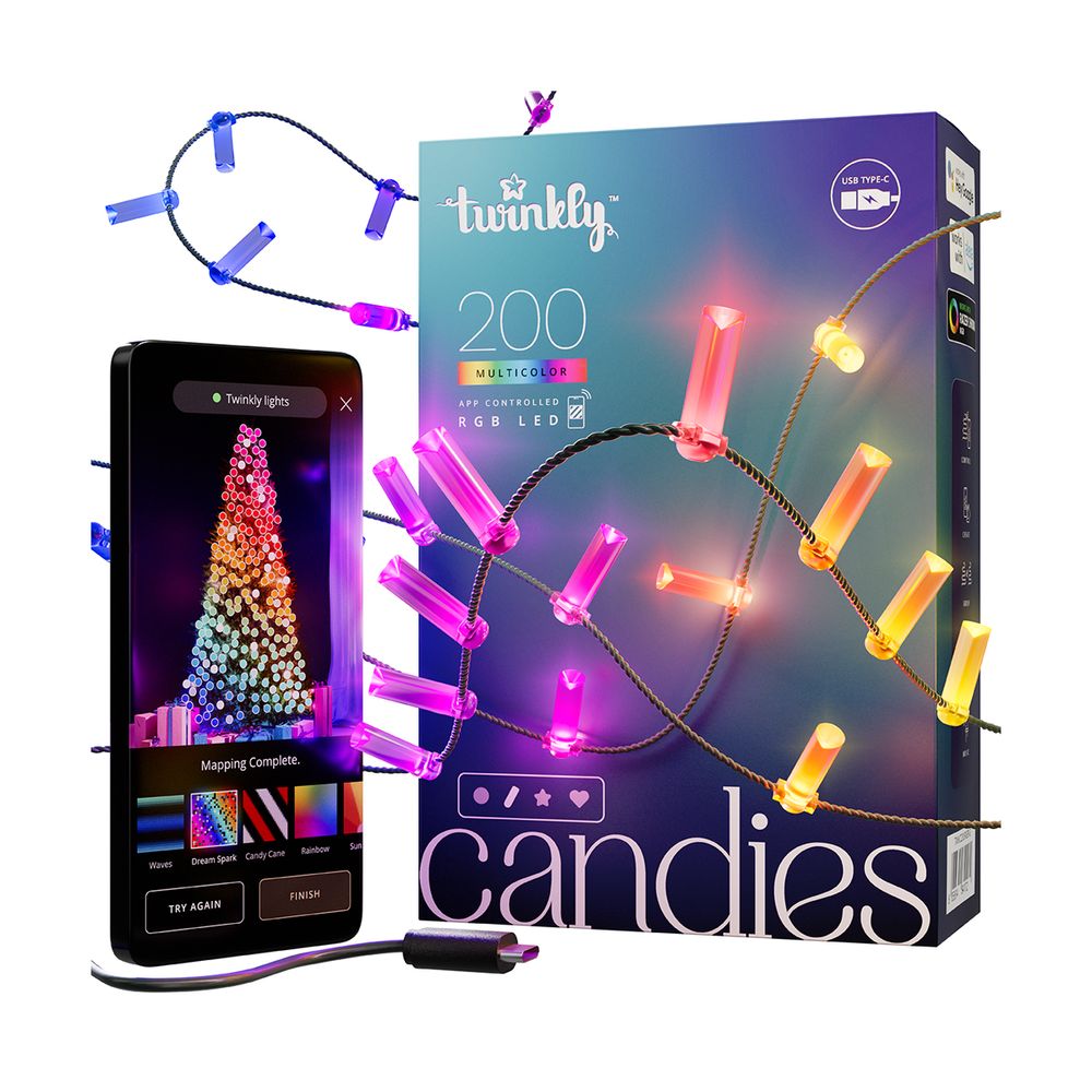 Twinkly Candle Shape 200xRGB Led 7mm