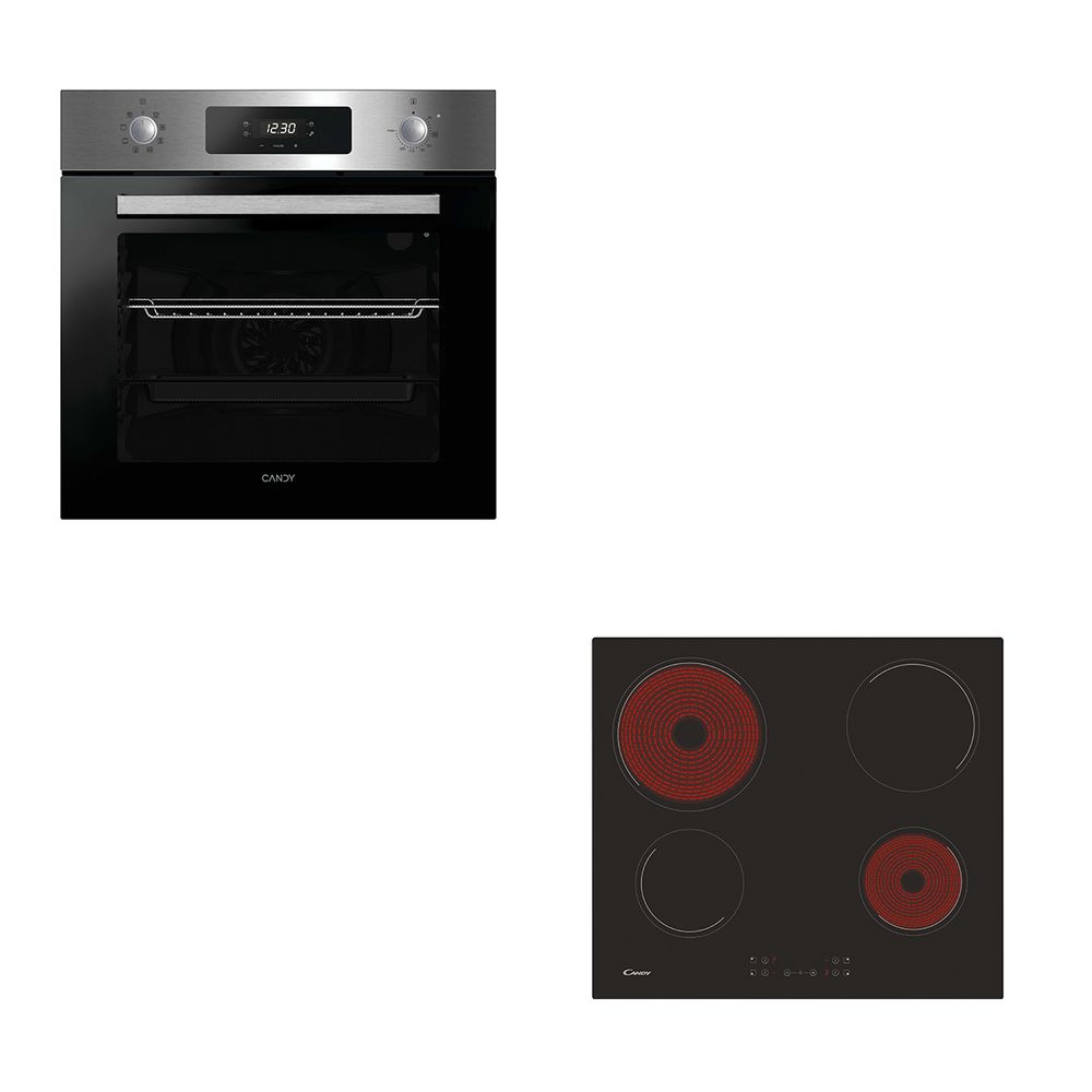 Candy PCT25CXCH64CC Inox Φούρνος & Κεραμική Εστία