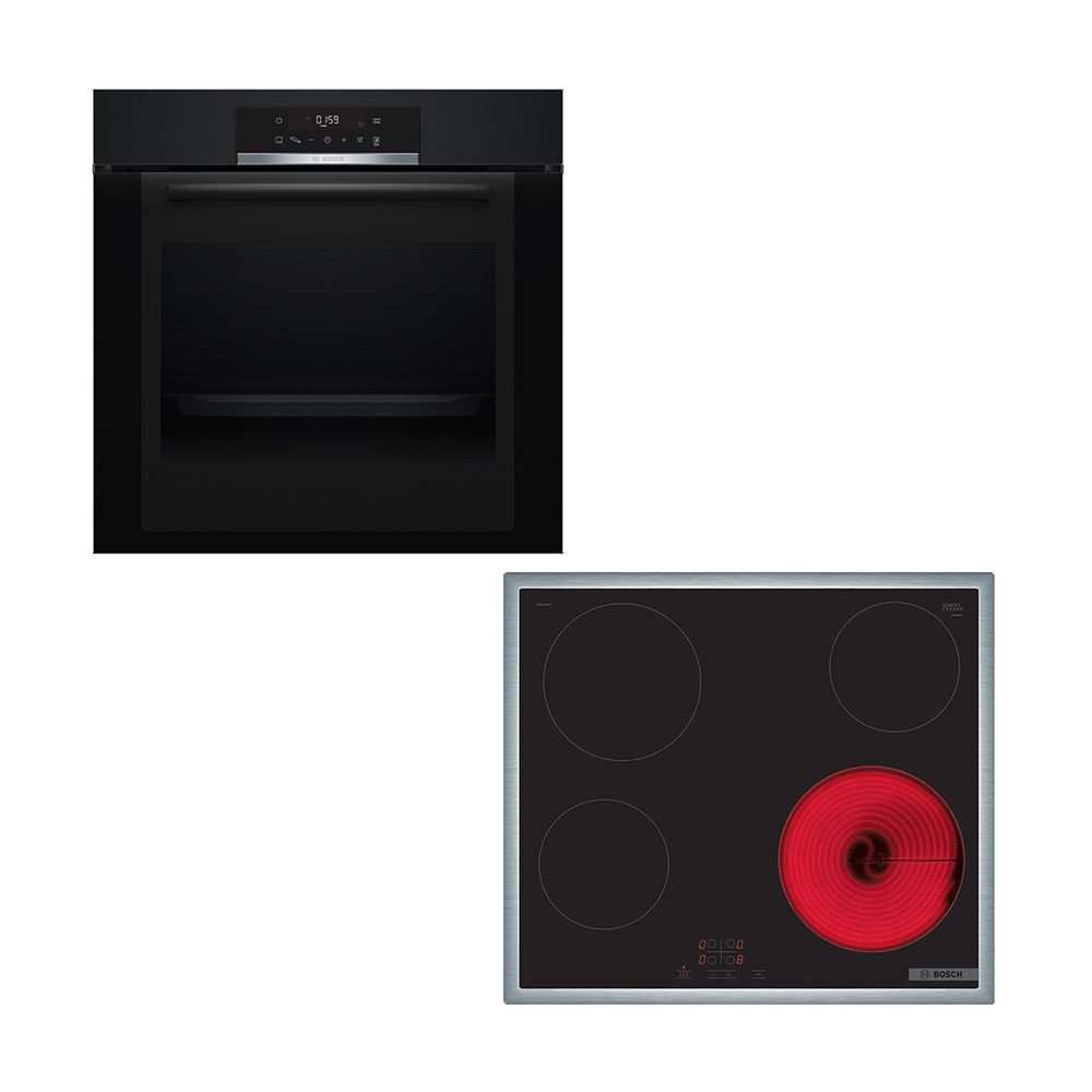 Bosch HBA372EB0 & PKE645BA2E Black