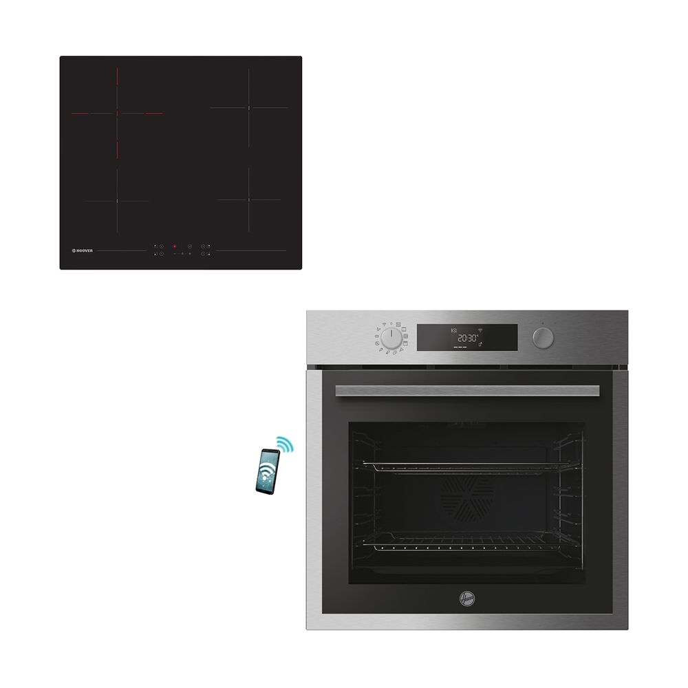 Hoover UP5B3YTX Inox & HH64DCT