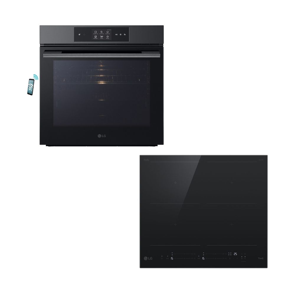 LG WSED7665B Ανθρακί Φούρνος & CBIZ2437B Επαγωγική Εστία